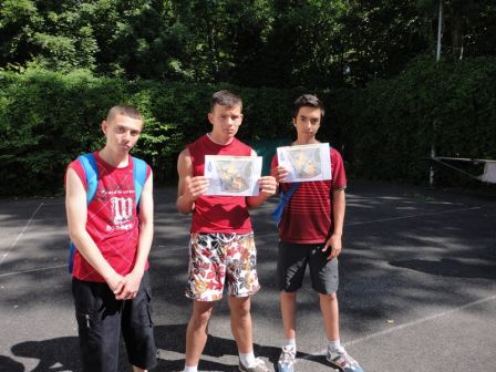 L'épreuve de course d'orientation (Antony, Alexy et Fabio)