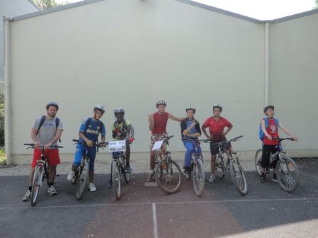 Les bikers et M.Tarte (Antony, Alexy, Nathanaël, Joé, Fabio, Brandon)